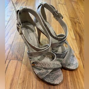 ME Makeover Essentials Snakeskin Heels - Tan